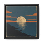 Moonlit Ocean Canvas Print – Framed Coastal Wall Art