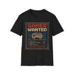 Gamer Wanted T-Shirt – Retro Pixel Controller Tee
