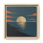 Moonlit Ocean Canvas Print – Framed Coastal Wall Art