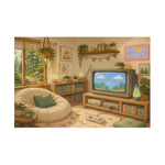 Mushroom Game Night Puzzle – Cozy Retro Camping