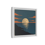 Moonlit Ocean Canvas Print – Framed Coastal Wall Art