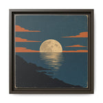 Moonlit Ocean Canvas Print – Framed Coastal Wall Art